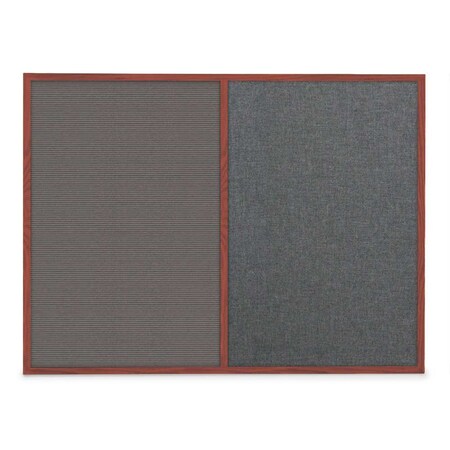 United Visual Products Slim Style Indoor Enclosed Corkboard, 48 UVRDS48SBH-SATIN-APRICOT